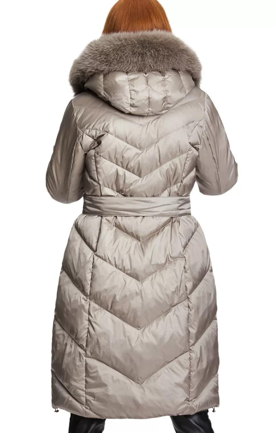 * Jackets | Ladies Betty Barclay Hooded Quilted Coat With Fur