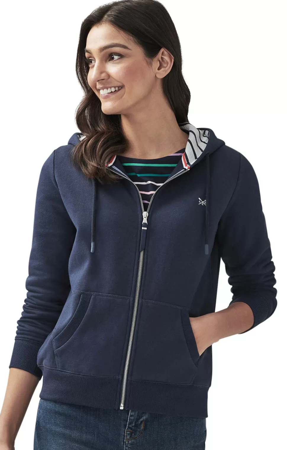 * Knitwear | Ladies Crew Clothing Zip Through Hoodie