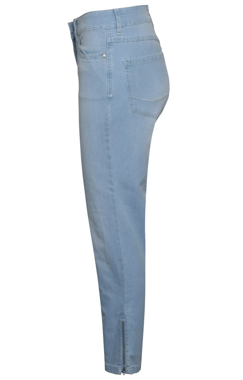 * Trousers | Ladies Denim Crop Zip Ankle Jeans