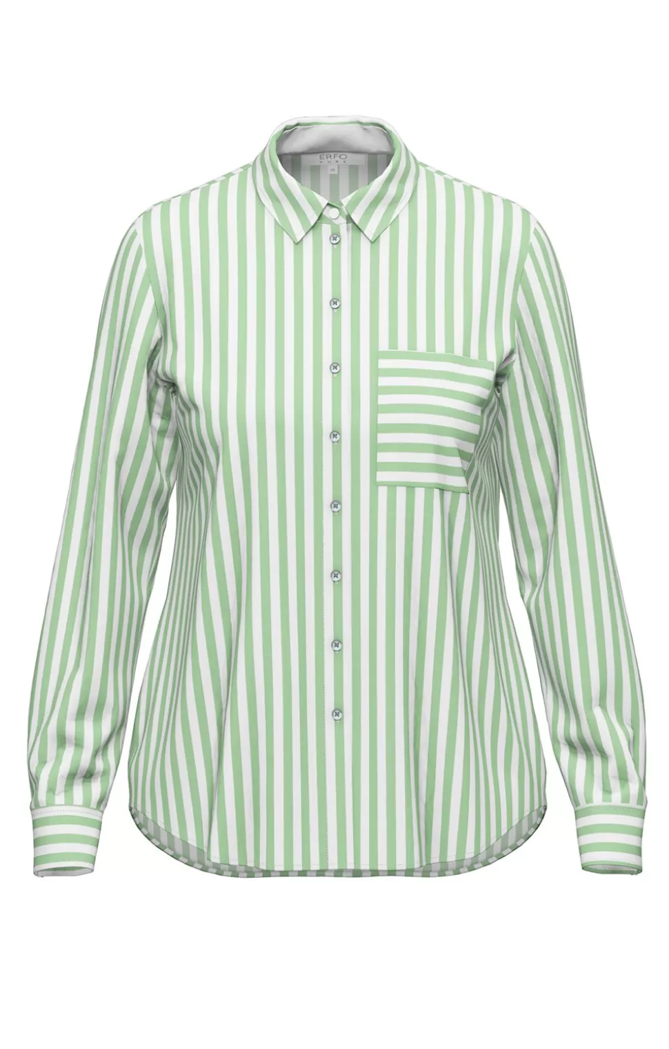 * Blouses & Shirts | Ladies Erfo Long Sleeved Stripe Shirt