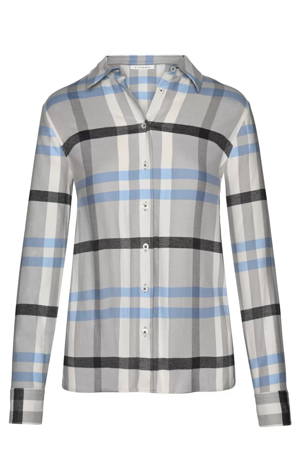 * Blouses & Shirts | Ladies Eterna Warm Handle Large Check Shirt