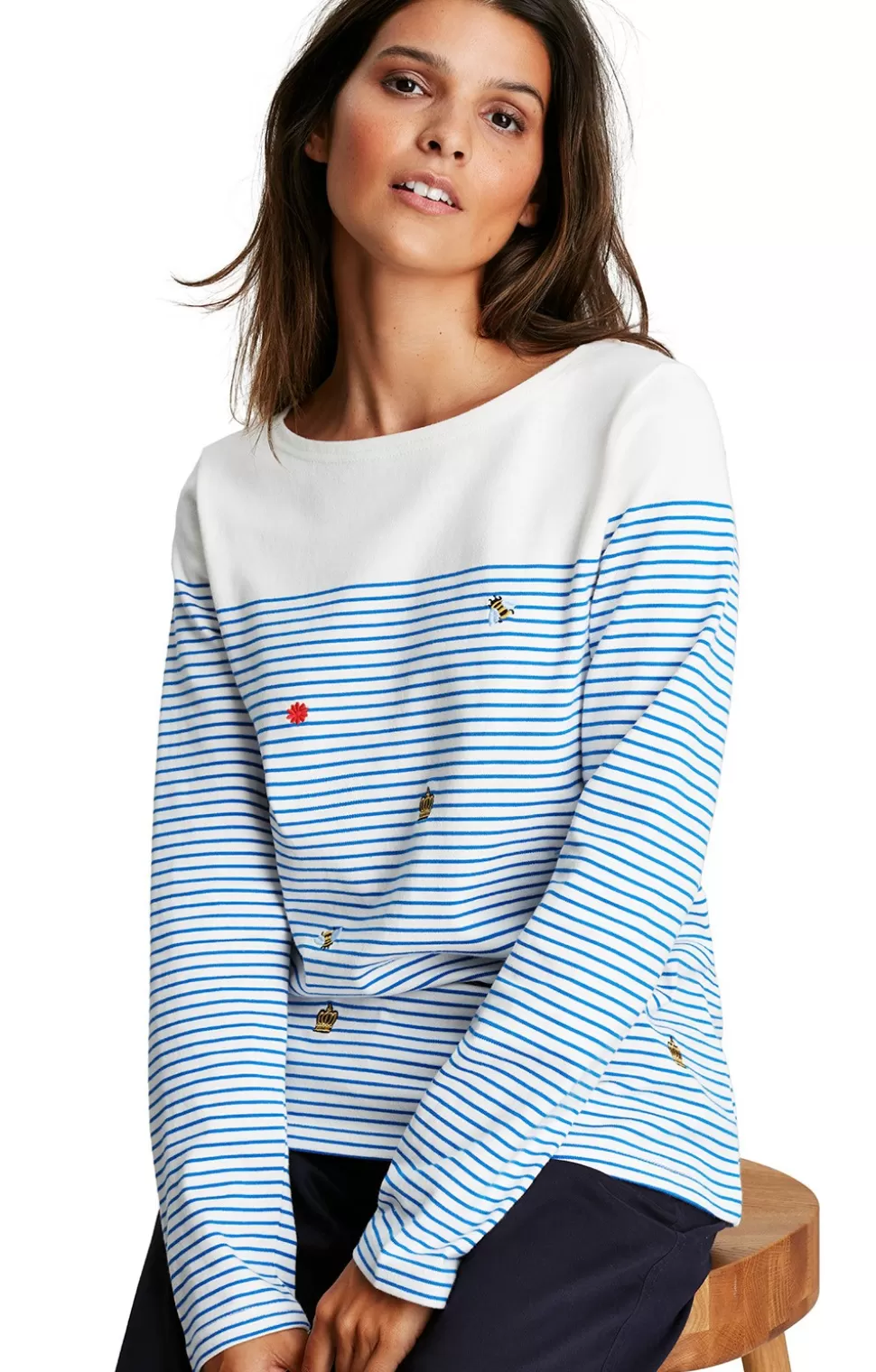 * Knitwear | Ladies Joules Harbour Embroidered Top