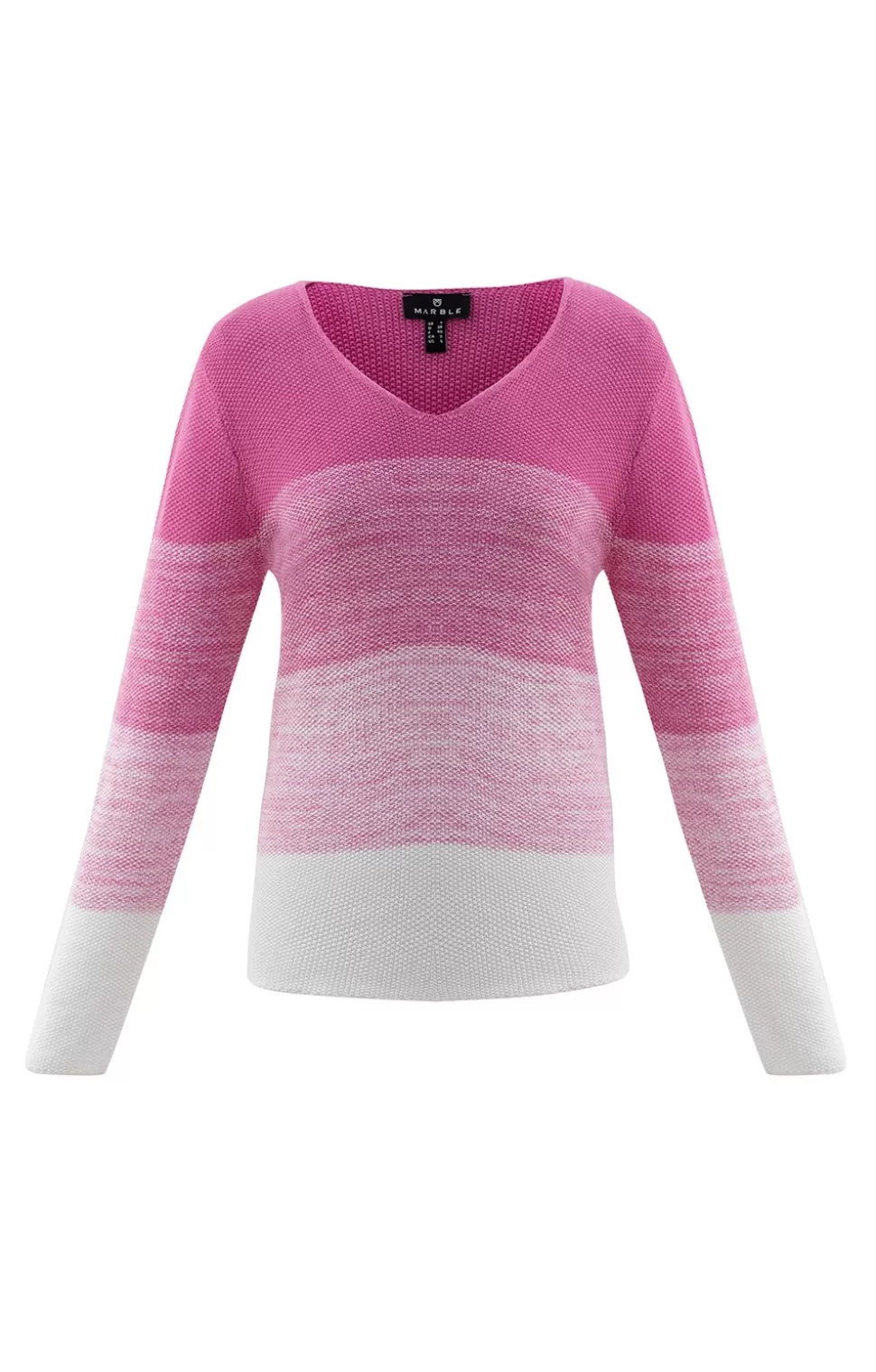 * Knitwear | Ladies Marble Block Striped Jumper