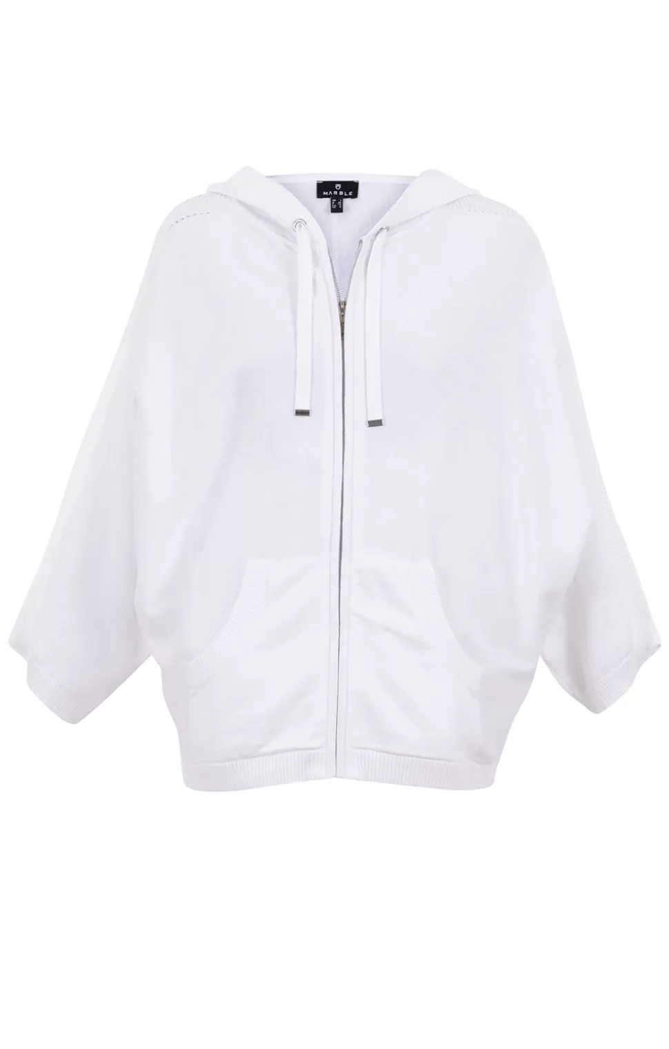 * Knitwear | Ladies Marble Oversized Zip Through Hoodie