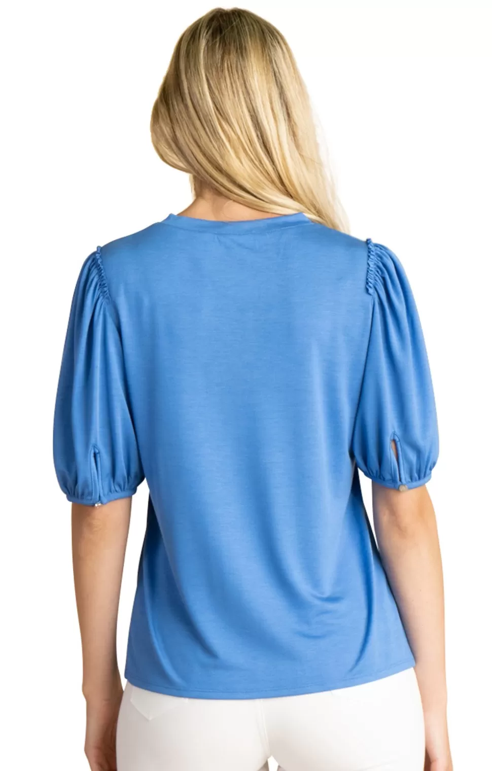 * Blouses & Shirts | Ladies Marble Three Quarter Sleeve V-Neck