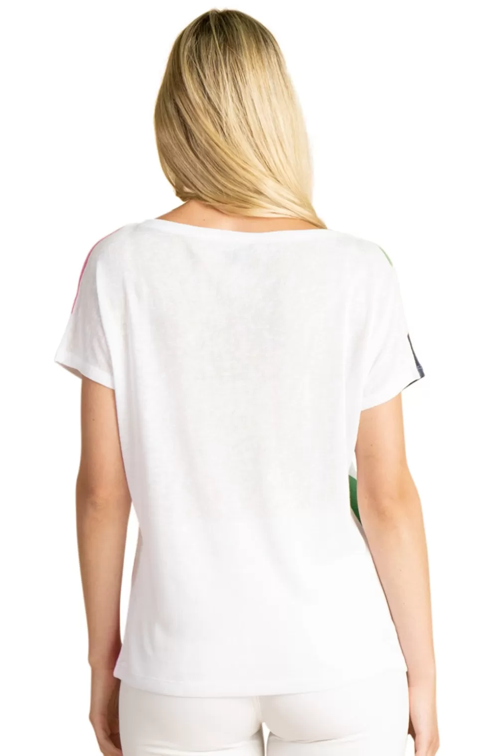 * Blouses & Shirts | Ladies Marble Wide Neck Short Sleeved Top