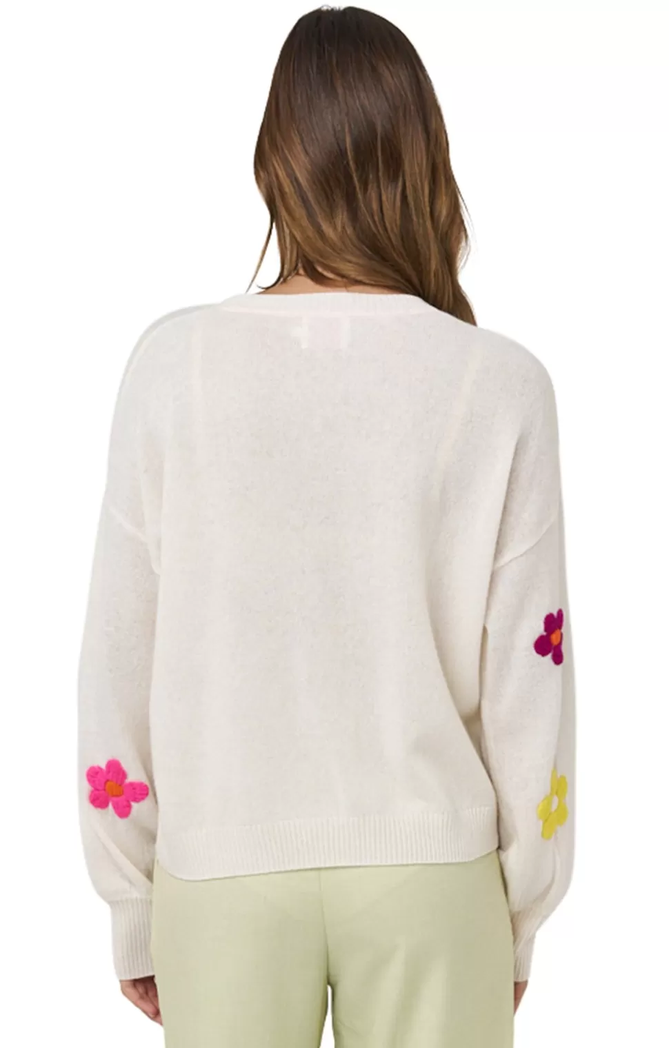 * Knitwear | Ladies Polly Floral Crew Neck Sweater