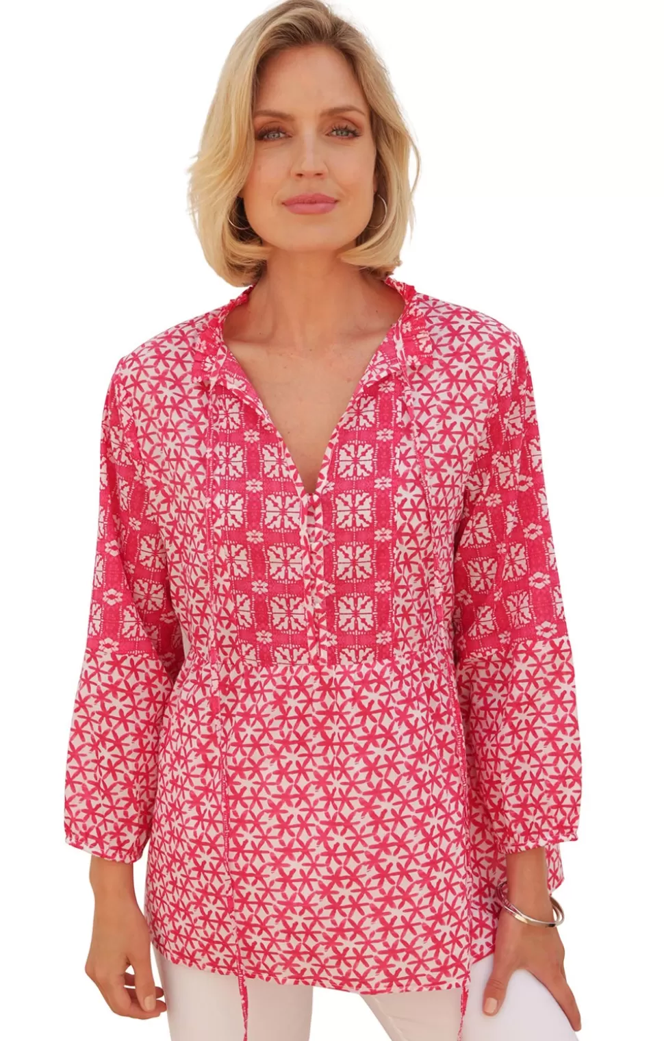 * Blouses & Shirts | Ladies Pomodoro Batik Mix N Match Tunic