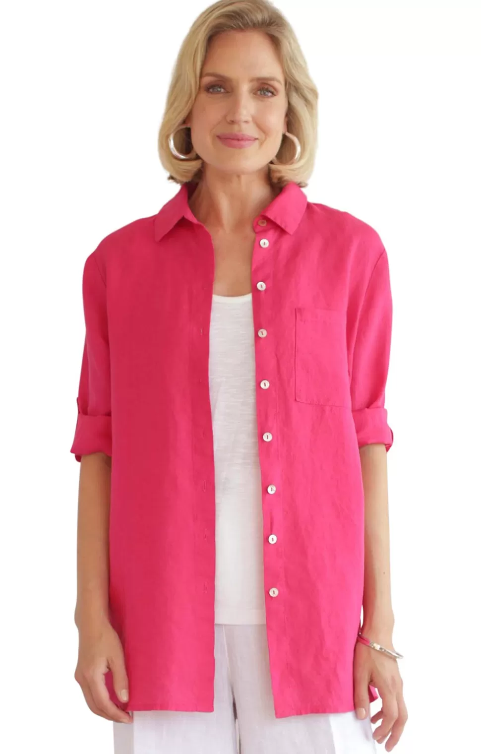 * Blouses & Shirts | Ladies Pomodoro Linen Shirt