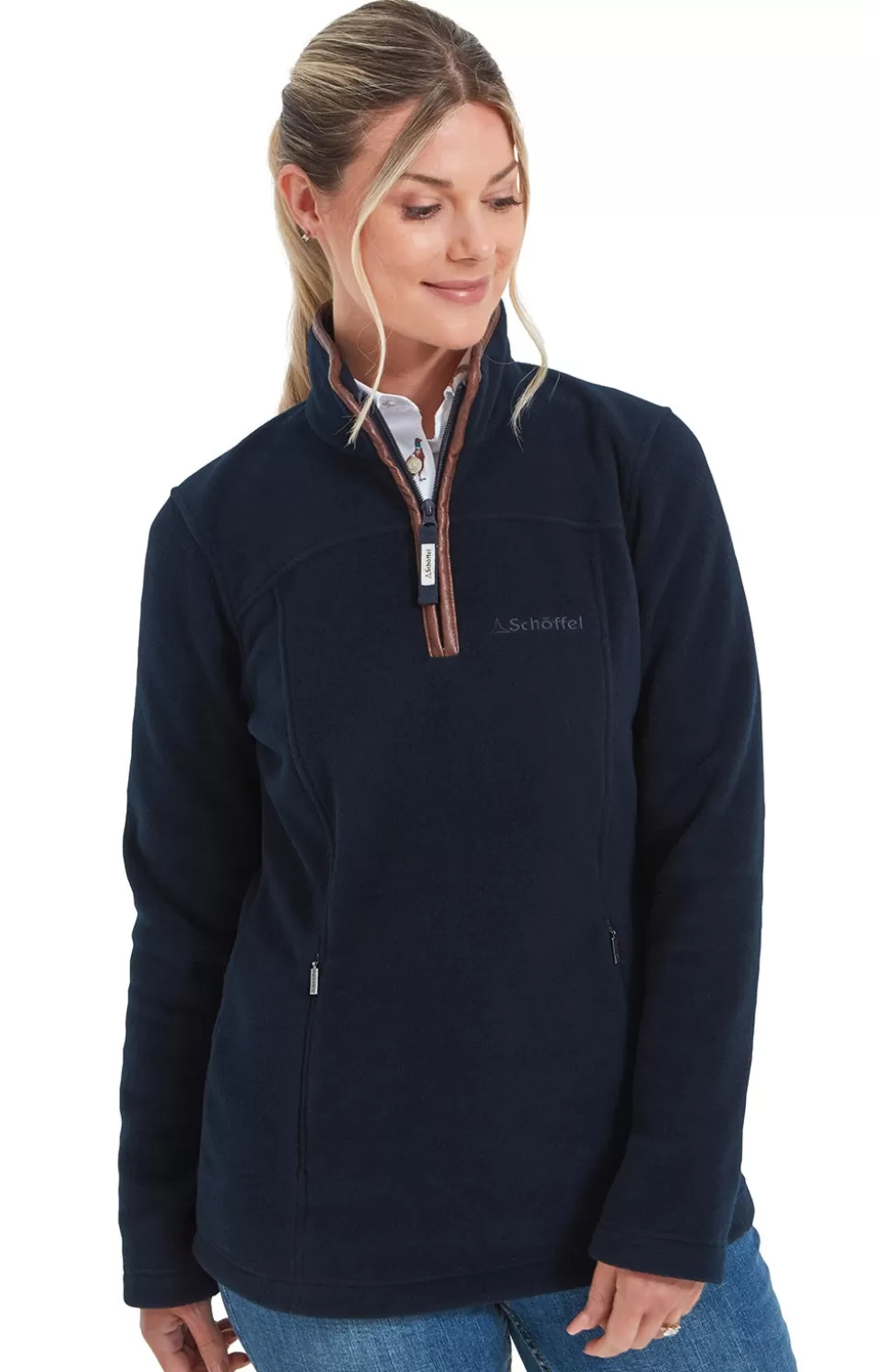 * Knitwear | Ladies Schoffel Tilton 1/4 Zip Fleece