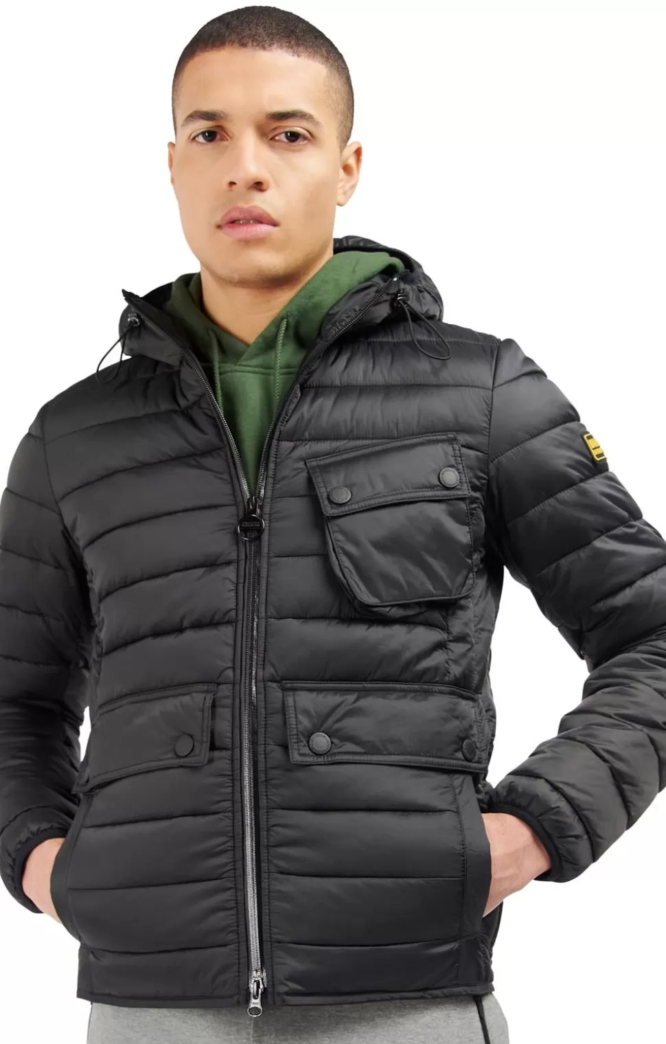 Men's * Jackets | Men's Barbour International Racer Ouston Hooded Quilted Jacket