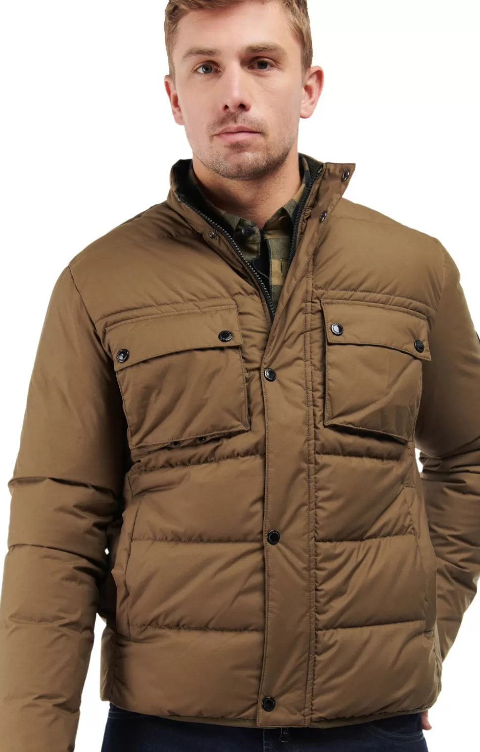 Men's * Accessories & Sporting | Men's Barbour International Throttle Baffle Quilted Jacket